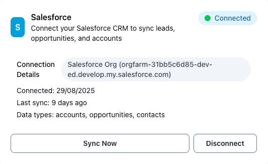 Connect your data screenshot